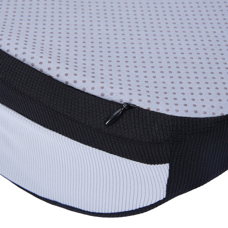 Memory Foam Seat Cushion with Removable Cover, Black, Grey