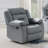 Velvet Upholstered Manual Motion Recliner With Pillow Top Armrest-1309814601