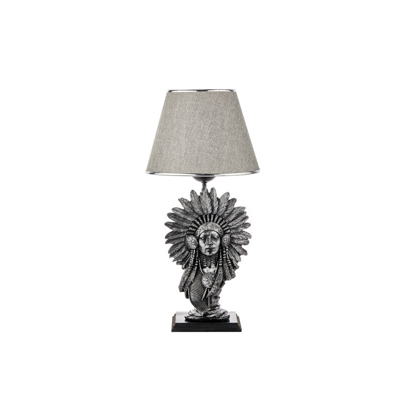 Lampe de table Danyale, gris, Gris clair