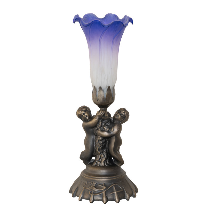 Table Lamp, Blue/White