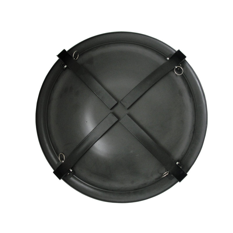 Portable Black Steel Folding Fire Pit with Mesh Screen