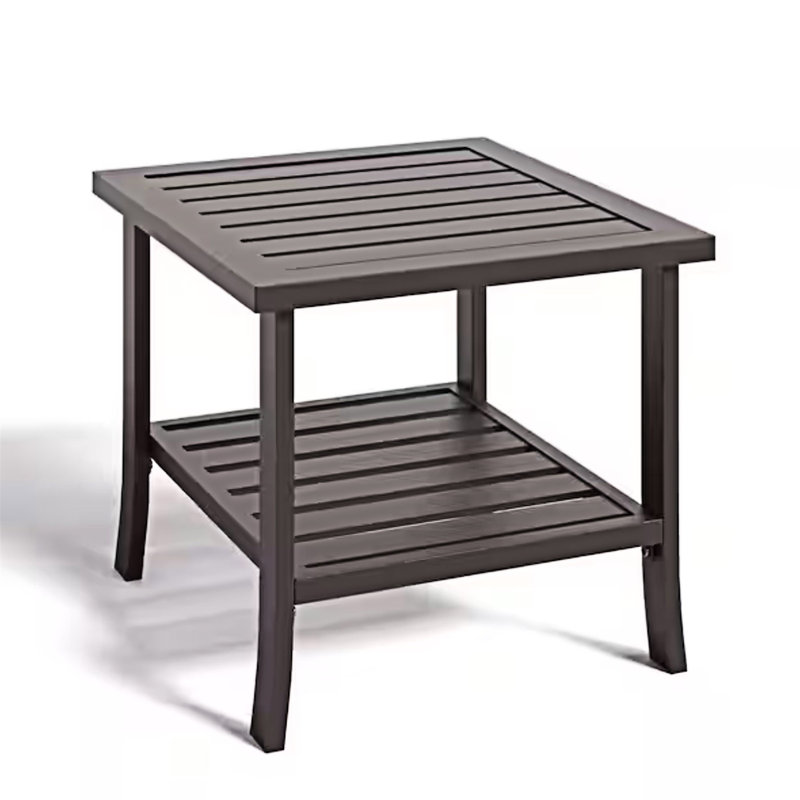 Table d'appoint d'extérieur, Brun