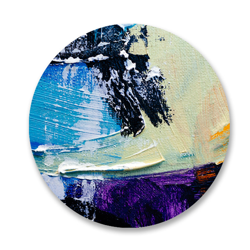 The Blend - Imprimé rond sans cadre, Plastique / acrylique, H 46 po x l 46 po