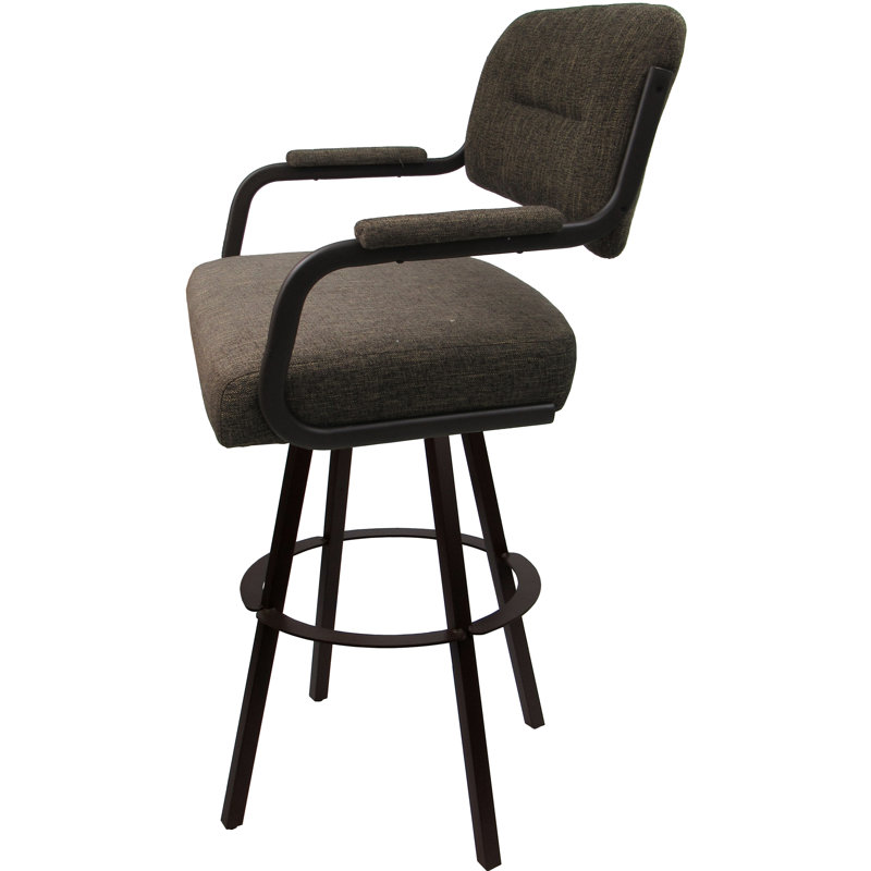 Tabouret pivotant rembourré Cessna, Sanora, Brun, Extra Tall (34" Seat Height)