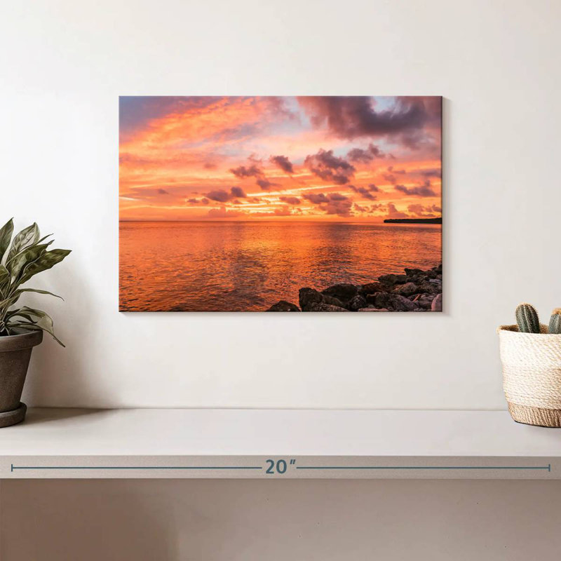 Gillard Curacao Sunset Seascape, H 8 po x l 12 po