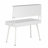 Study Computer Desk With Storage & Magnetic Dry Erase White Board, White