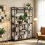 Afet 120cm W Metal Standard Baker's Rack with Wooden Shelves