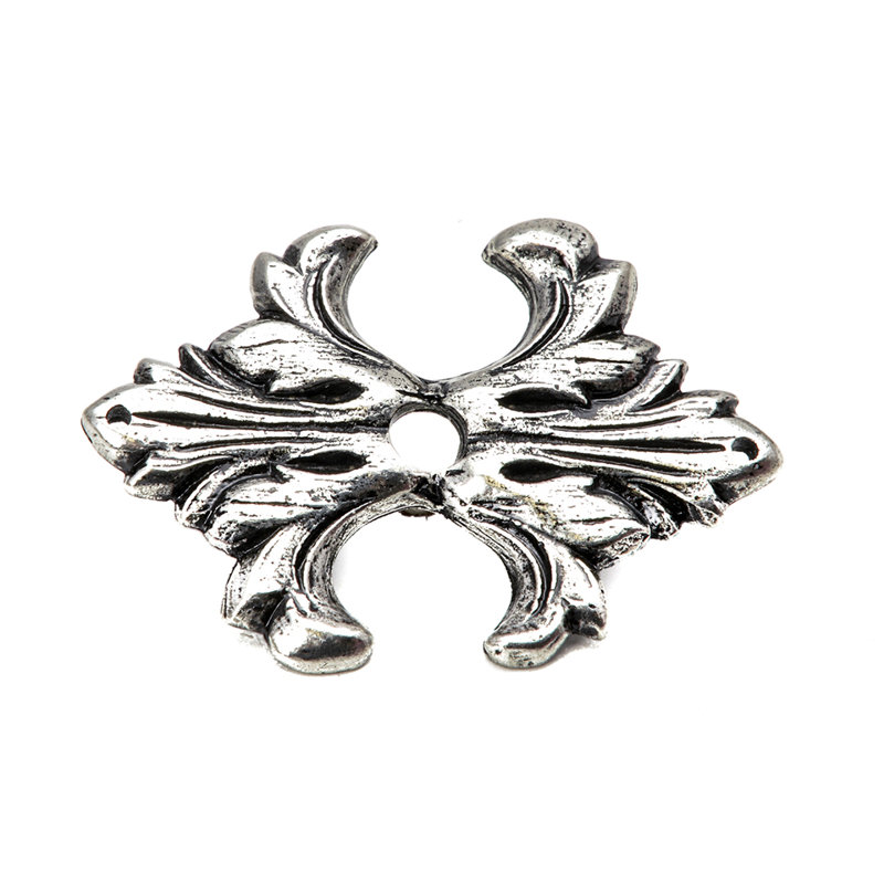 Écusson Acanthus moyen de style Renaissance, Argent argent