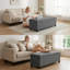 Banc de rangement rembourré en velours / peluche 63 po Seprina-977318651