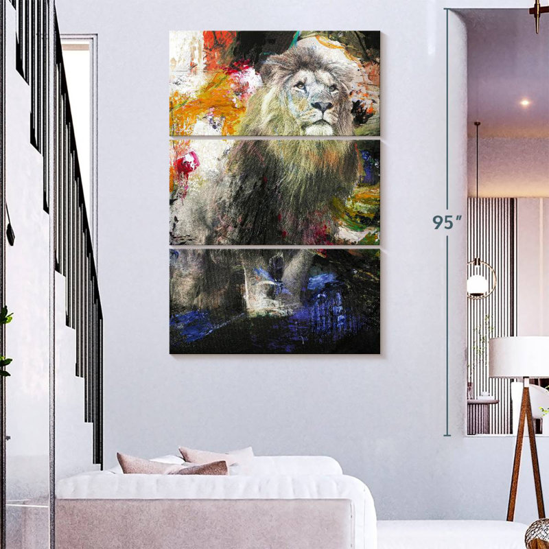Brampt Glorious Lion, 74" H x 48" W