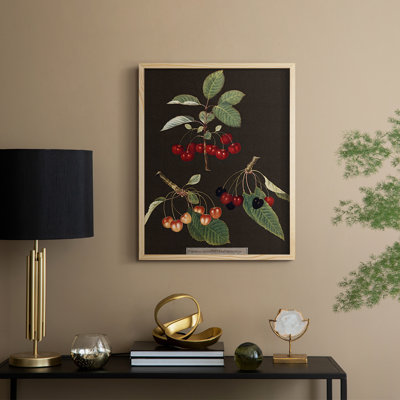 Brookshaw Cherries Framed Print - Solid Wood
