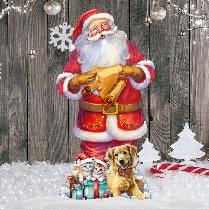 Célébrer avec une figurine de père Noël