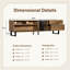 Meuble télé 80 po avec double espace de rangement et porte escamotable-339526031