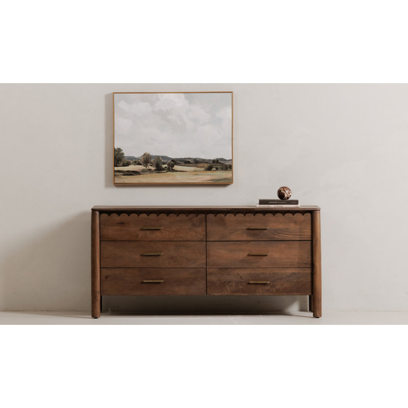 Wiley 6 - Drawer Solid Wood Dresser