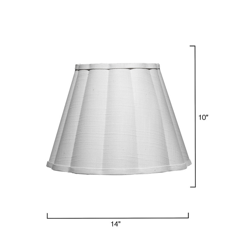 Scalloped 1-Light Wall Sconce, White Linen