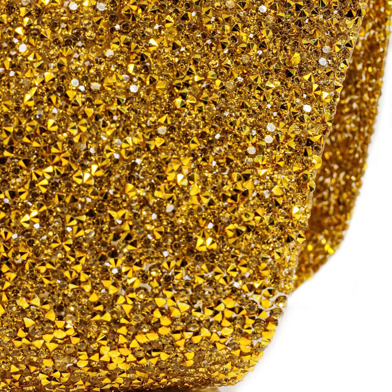 Sparkles Home | Napperon Rhinestone Antidérapant | Facile à nettoyer | Tapis décoratif pour animaux, Doré