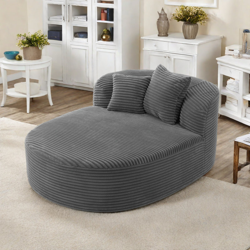 Chaise moderne avec 2 coussins de soutien, Grey