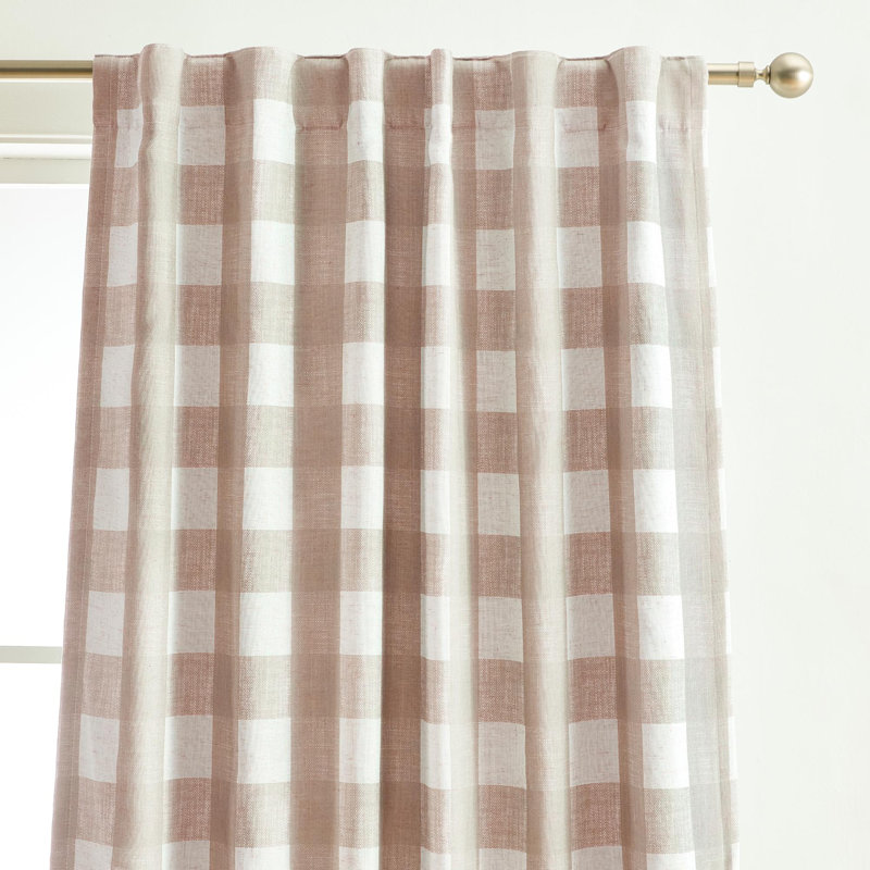 Threadmade Grainger Rod Pocket Back Tab Window Curtain, Linen - 52"W x 84"L, Linen, 52" W x 84" L