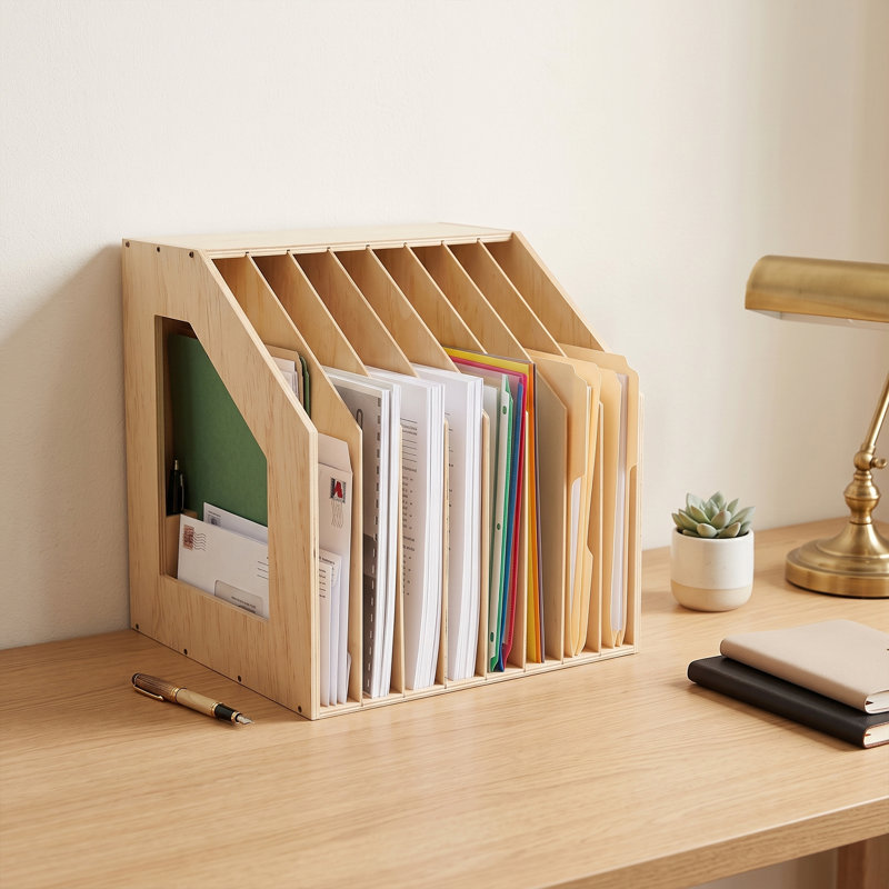 2 pièces de support de bureau, 8 fentes pour papier