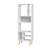 Essex 60.23" H x 21.06" W 8-Shelf Mid-Century Modern Open Abstract Bookcase in Zebra and White