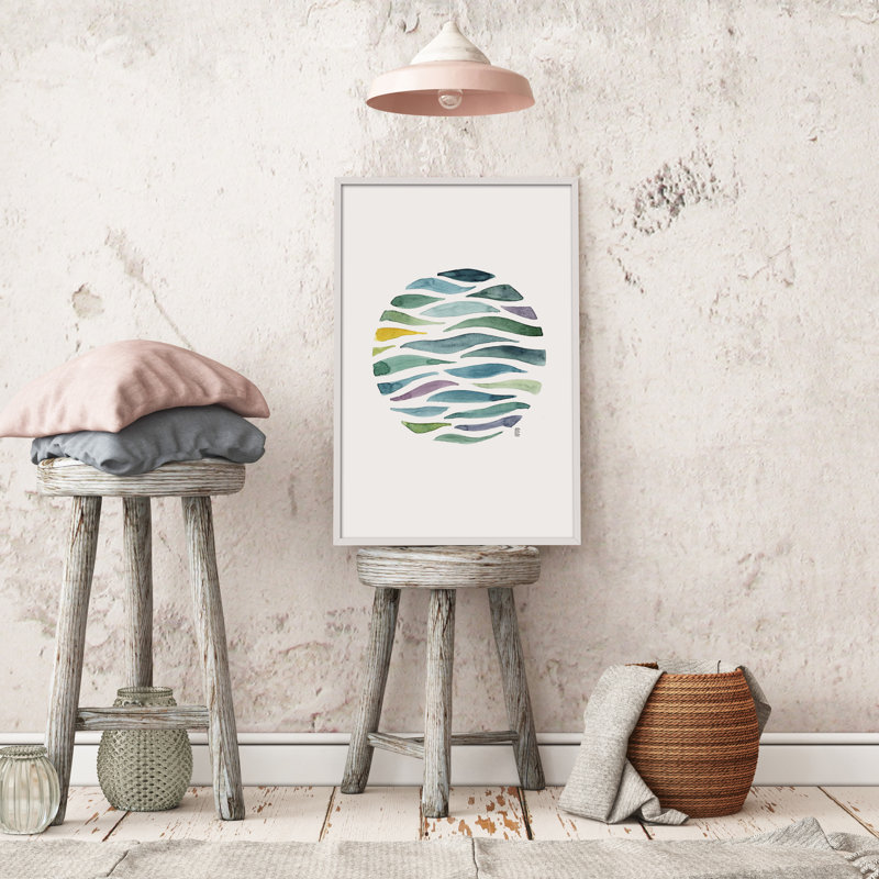 Objects Fish Pattern by César Ortiz Echagüe - Single Picture Frame Painting, 60cm H x 60cm W x 3cm D