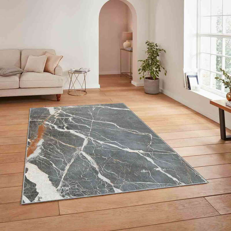 High-Quality Woven Carpet, 5.2 x 7.5 Feet, 100% Polyester, 740 g/m² | Non-Slip Felt Dot Underside, 0.16 in Pile Height | Machine Washable (30°C), Easy to Clean | Stylish Digital Print, Perfect for Living Room & Bedroom
