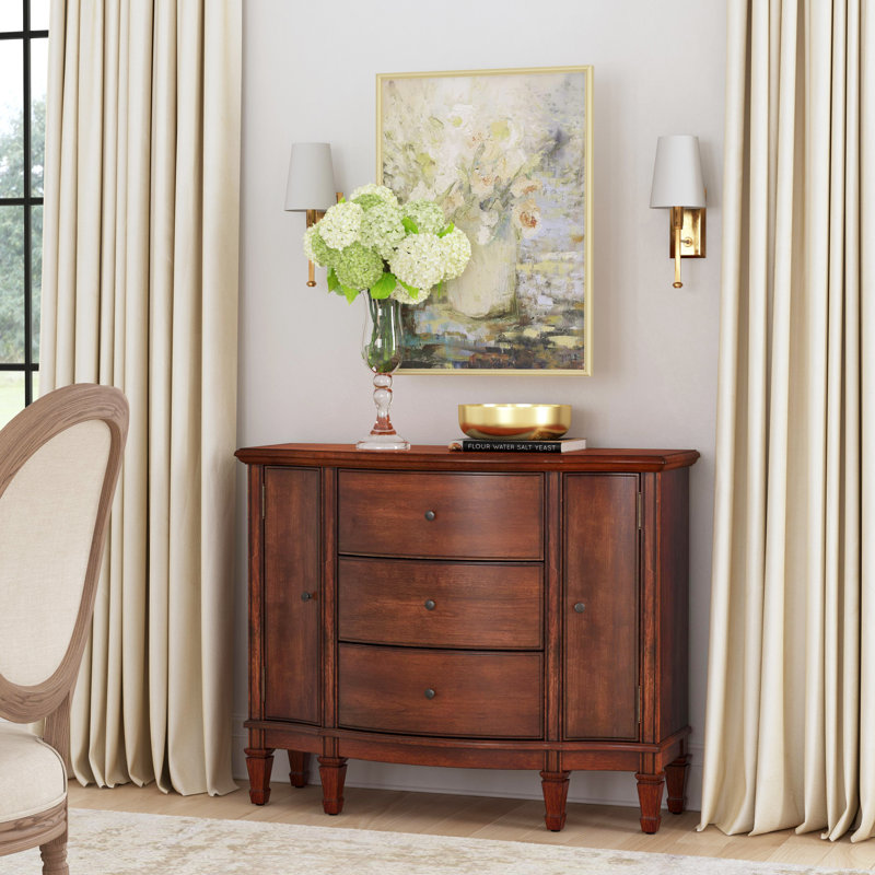 Armoire d'appoint 3 tiroirs 2 portes, cerisier clair Arisai, Cerisier clair
