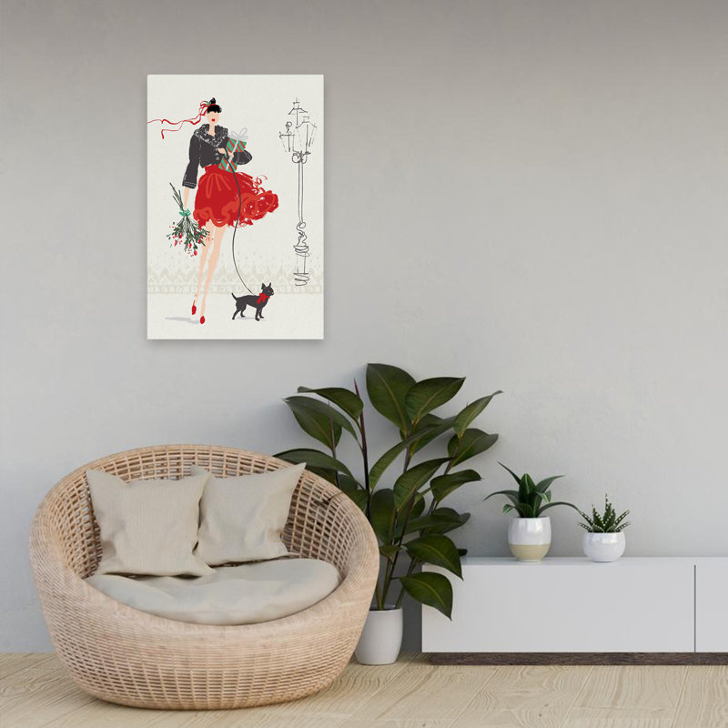 Festive Fashion IV - Animaux - Bouquets noirs, art de Noël, H 24 po x l 16 po