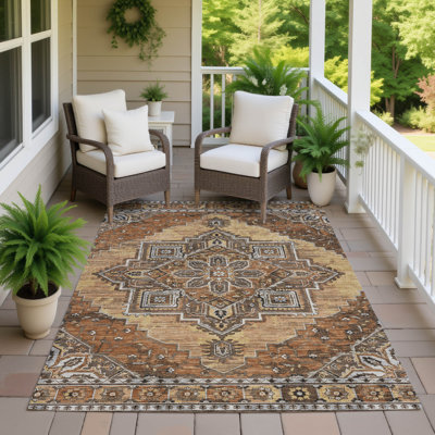 Washable Oriental Indoor / Outdoor Rug