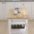 Kitchen Island Rolling Trolley Cart With Towel Rack Rubber Wood Table Top