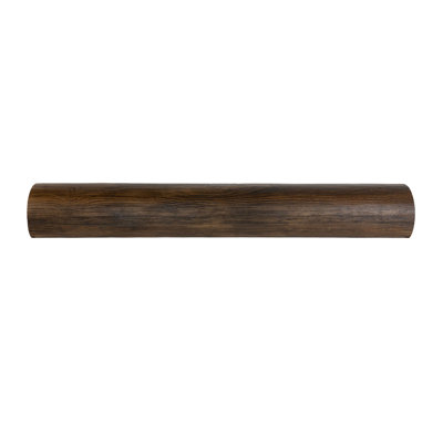 Heritage Timber Pueblo Sandblasted Faux Wood Log Beam, Round, 12"W x 9"H x 192"L, Kona Brown Finish