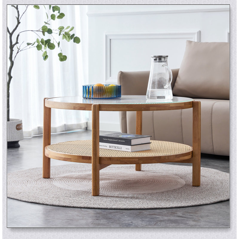 Table basse en forme d'échelle de style rétro avec base en panneau de fibres à densité moyenne durable pour le bureau, la salle à manger et le salon