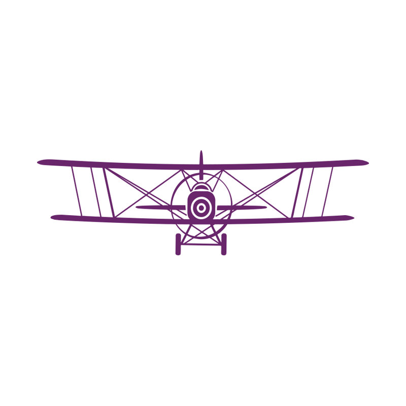 Airplane Non-Wall Damaging Wall Decal, Violet