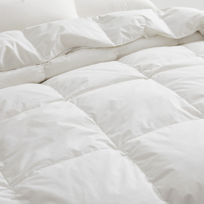 Insertion de couette toutes saisons en fibre de plumes et duvet avec housse 100% coton, Très grand lit