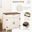 Buffet buffet, armoire de cuisine rustique à 2 portes de grange, armoire d'appoint avec rangement