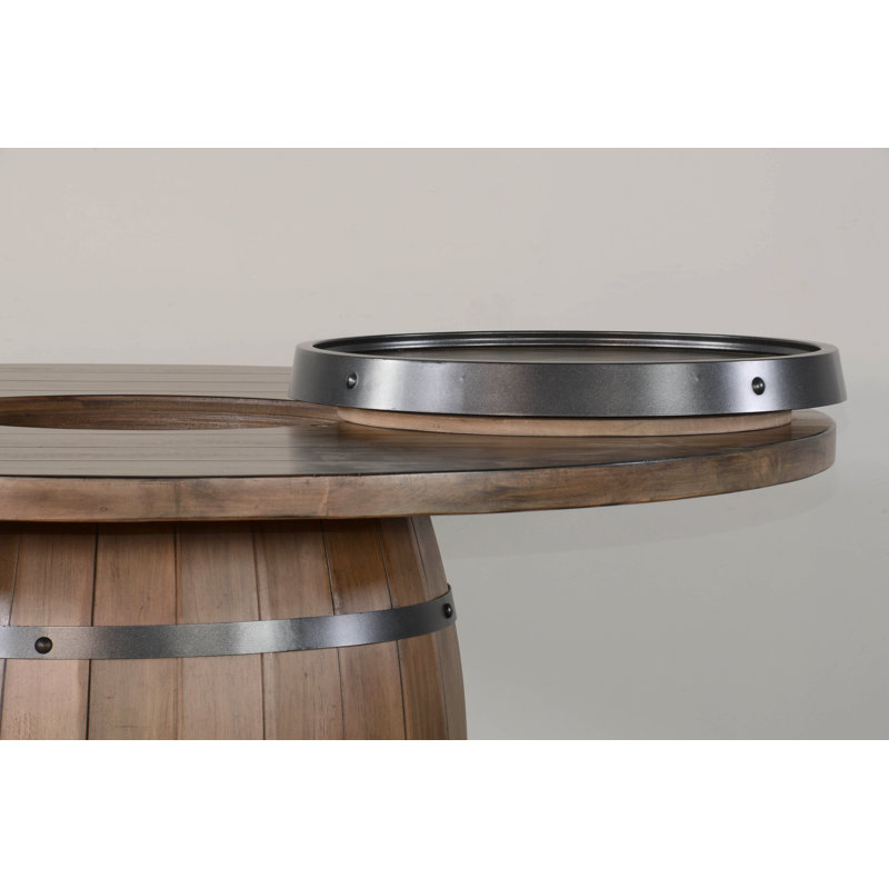 Isabel Mahogany Round Solid Wood Top Dining Table, Brown