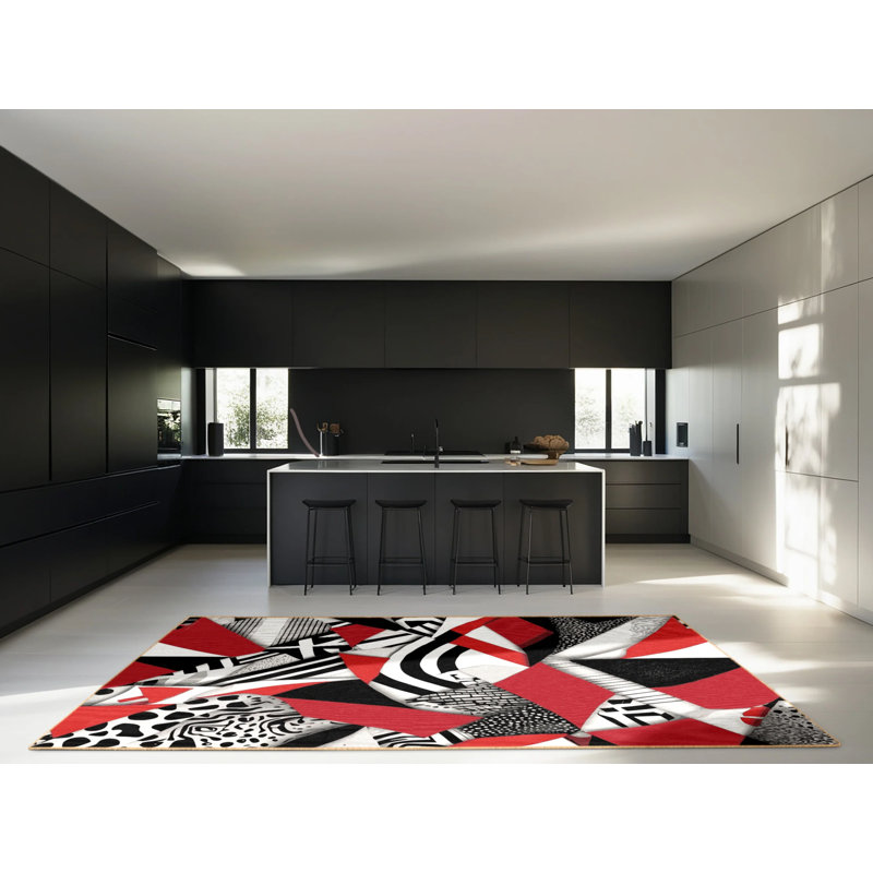 Cerise Orb Rug, Round 5'