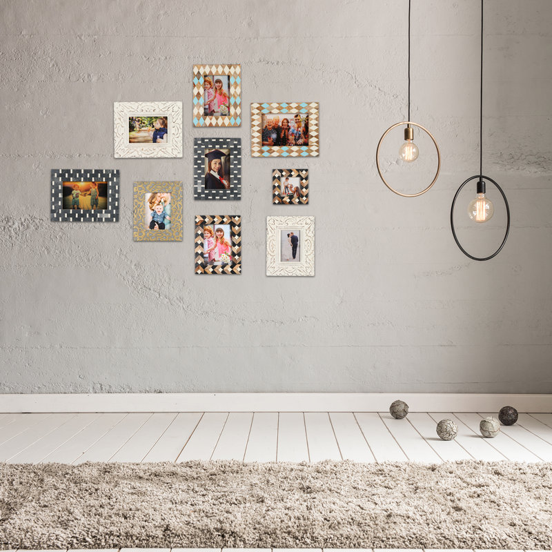 Gaener Grey Wood Picture Frame, 7.48" x 9.45"