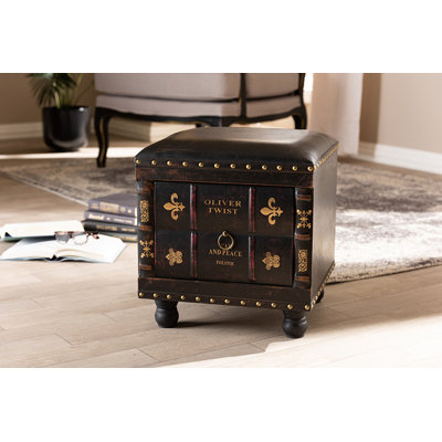 Edwyn Faux Leather Ottoman