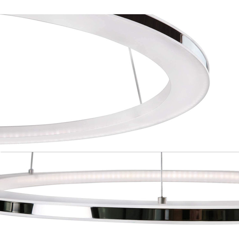 Rascon 1 - Light White LED Crystal Pendant, 150cm H x 60cm W x 60cm D
