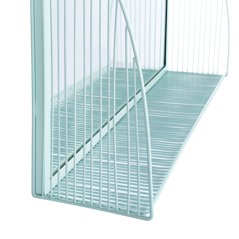 Bedminster Metal Flat Wall Mirror with Shelves