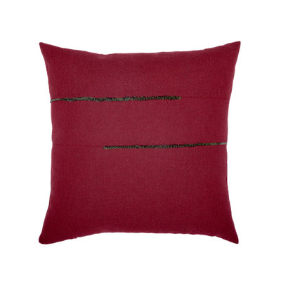 Micro Fringe Outdoor Square Sunbrella® Pillow Cover & Insert