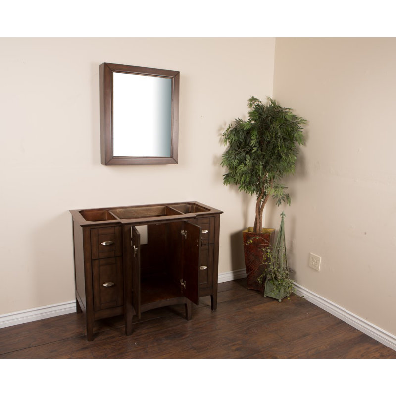 44'' Single Bathroom Vanity Base Only, Sable Walnut