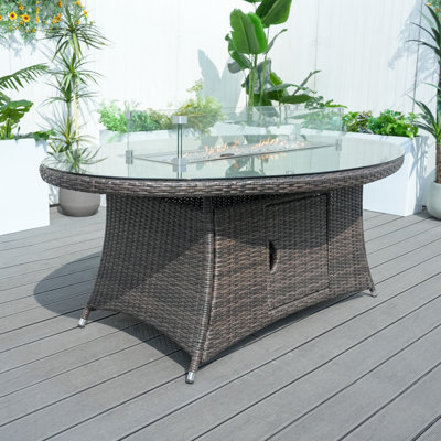 Anderew Column Aluminum Propane Fire Pit Table