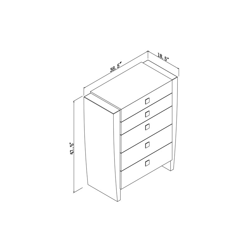 Commode 5 tiroirs Birney