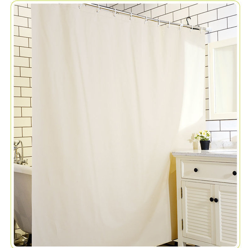 Rideau de douche avec crochets PEVA, Beige