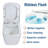 Yingze Elongated Wall Hung Toilet, 1.6 GPF High Efficiency Flush, Rimless Design with Soft Close Seat, Adjustable Height, White-88632418