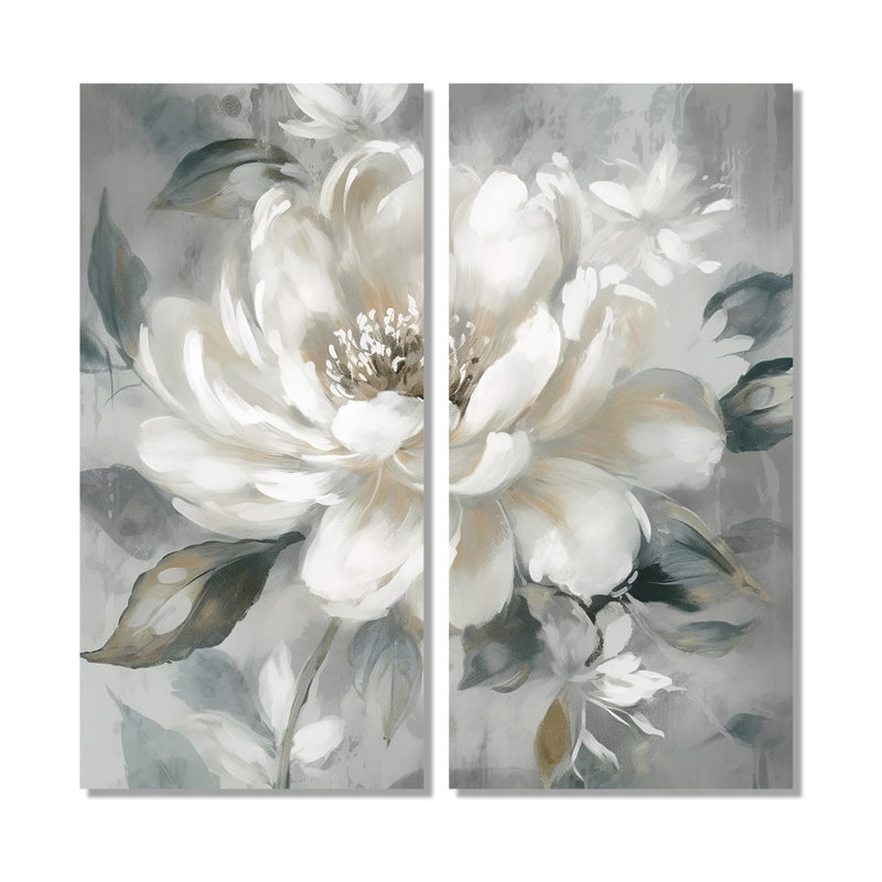 Louvière - pivoines florales, art mural, 32" H x 32" W, Wrapped Canvas, Does Not Apply