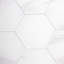 Carrelage mural de cuisine et de salle de bain hexagonal en verre grand format à bords droits Nature 8 po x 8 po Nature