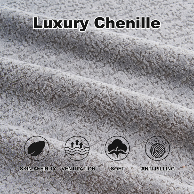 Causeuse S-Curve en chenille, double profondeur, sans assemblage, compacte pour les petits espaces, Gris clair